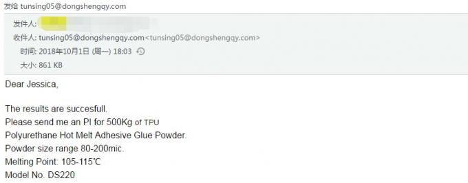 Wit PA warm smelten kleefstofpoeder warm smelten poeder sterk bindend effect 2